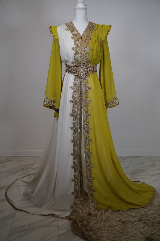 Al-Amira Koftan - White/Green